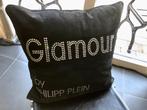 Glamour kussen Swarovski crystals by Philipp Plein 70x70 cm, Huis en Inrichting, Gebruikt, Ophalen of Verzenden, Zwart, Vierkant