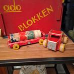 Ado houten vrachtwagen met 4 ronde blokken, Ophalen of Verzenden