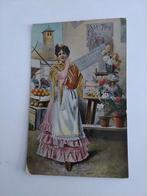 Een mooie dame. 1909, Verzamelen, Ansichtkaarten | Themakaarten, Ophalen of Verzenden, Voor 1920, Overige thema's