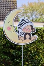 Geboortebord aapje op maan te huur!, Kinderen en Baby's, Kraamcadeaus en Geboorteborden, Ophalen, Geboortebord