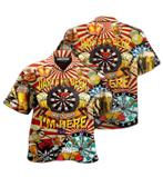 Darts en bier overhemd heren mannen dart shirt hawaii zomer, Verzenden, Nieuw