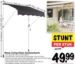 Mesa Living Klem Zonnescherm, Nieuw, Ophalen of Verzenden, Minder dan 250 cm, 150 tot 300 cm