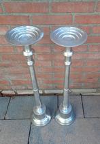 Twee grote kandelaars, Antiek en Kunst, Antiek | Kandelaars, Ophalen of Verzenden, Overige materialen