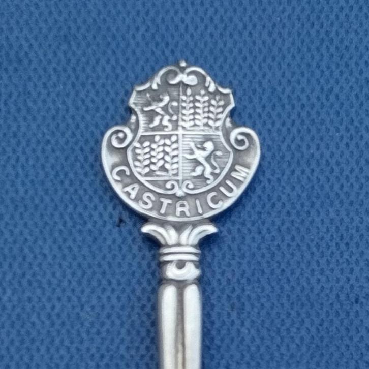 verzilverd lepeltje Castricum (posthoorn), Antiek en Kunst, Antiek | Bestek, Ophalen of Verzenden