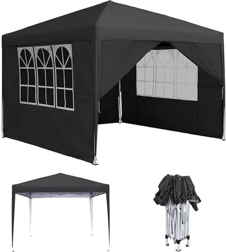 Partytent inklapbaar vouwbaar Paviljoen Pop Easy Up 4 wanden, Tuin en Terras, Partytenten, Partytent, Minder dan 5 meter, Minder dan 4 meter