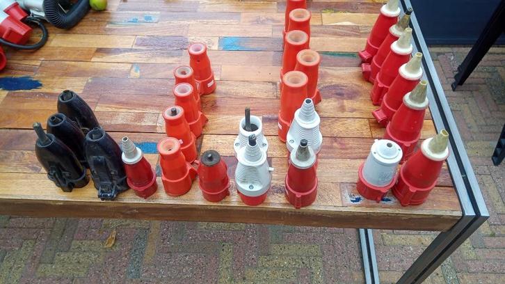 krachtstroomstekkers partij 25 stuks CEE, Doe-het-zelf en Verbouw, Elektra en Kabels, Ophalen of Verzenden