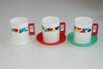 Vintage vrolijke kopjes en schotels jaren 60 speelgoed, Antiek en Kunst, Ophalen of Verzenden