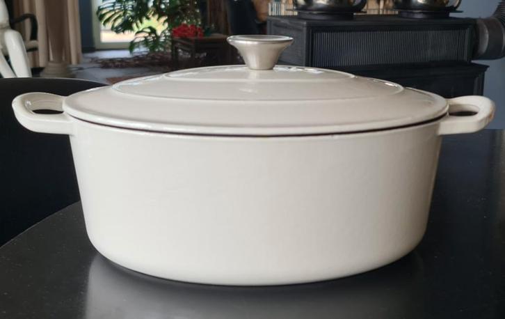 Witte Gietijzeren Braadpan - Home Creation - Nieuw, Huis en Inrichting, Keuken | Potten en Pannen, Nieuw, Koekenpan of Braadpan