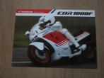 Honda CBR 1000 F brochure folder 1988 ?, Motoren, Handleidingen en Instructieboekjes, Ophalen of Verzenden, Honda