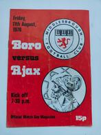 Middelsbrough - AJAX Official Match magazine 11-8-1978, Verzenden, Ajax