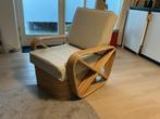 Riviera Maison fauteuil, Huis en Inrichting, Fauteuils, Ophalen, Gebruikt, Minder dan 75 cm, Riet of Rotan