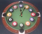 Pooltafel Wandklok - Biljartballen Design, Ophalen of Verzenden, Nieuw, Overige typen