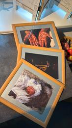 Oosterse foto’s in lijst 3x, Minder dan 50 cm, Gebruikt, Ophalen of Verzenden, Minder dan 50 cm