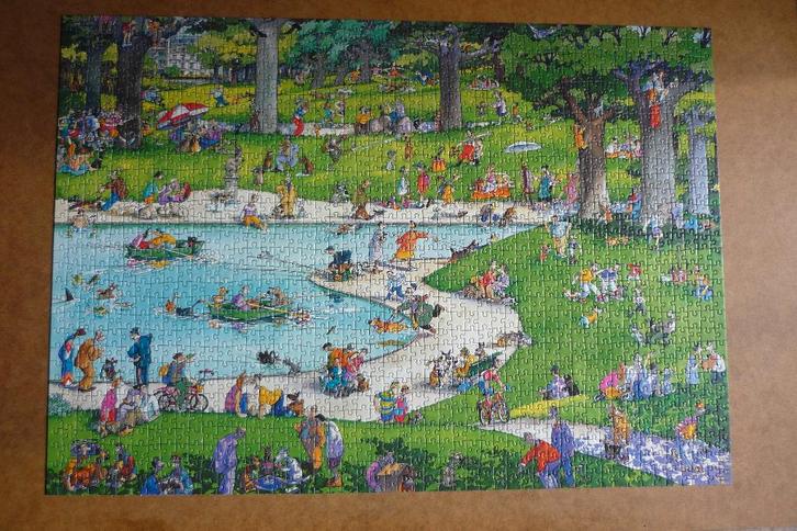 Zeldzaam Heye puzzel Blachon '' HOT DOGS '' + Poster 1500 st, Hobby en Vrije tijd, Denksport en Puzzels, Zo goed als nieuw, Legpuzzel