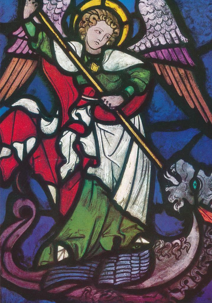 8 Kunstkaarten van de Heilige Michael, Verzamelen, Religie, Zo goed als nieuw, Christendom | Katholiek, Kaart of Prent, Verzenden