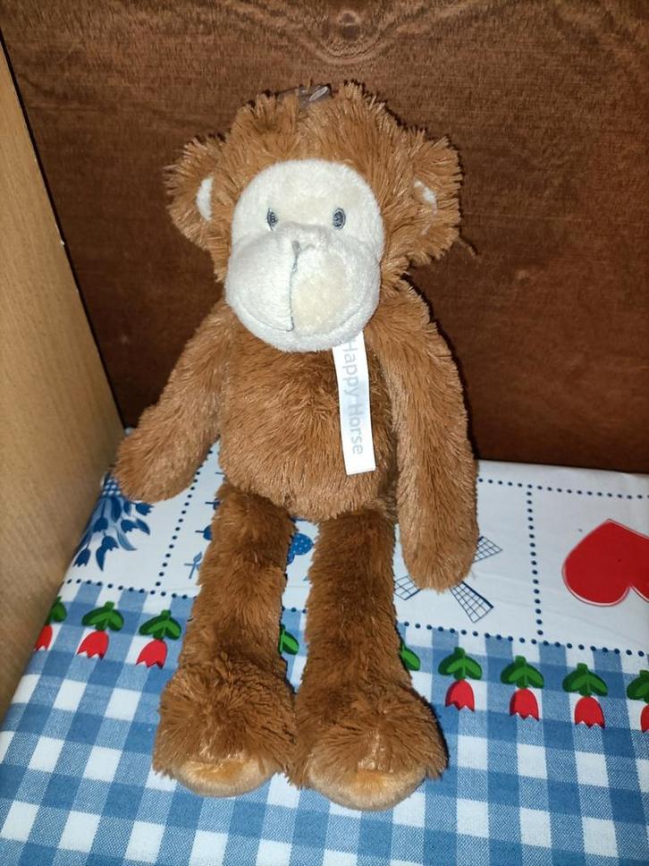 Happy Horse bruine aap knuffel 29 cm groot, Kinderen en Baby's, Speelgoed | Knuffels en Pluche, Ophalen of Verzenden