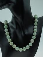Jade Nefriet robuuste 14k gouden slot dames vintage ketting