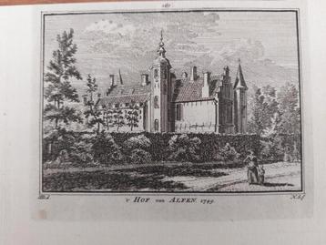 260 / Hof van Alfen Alphen Gravure H. Spilman uit 18 eeuw beschikbaar voor biedingen