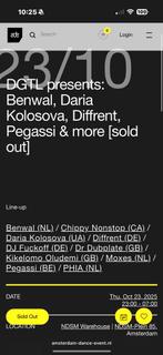 2x ADE DGTL ticket Benwal, Darie Kolosova, Diffrrnt, Pegassi, Tickets en Kaartjes, Evenementen en Festivals, Twee personen