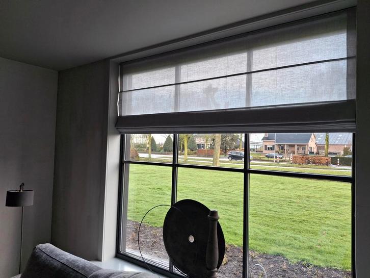 Lichtgrijze vouwgordijnen - 215,5 x 203 cm, Huis en Inrichting, Stoffering | Gordijnen en Lamellen, Zo goed als nieuw, 200 cm of meer