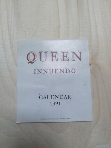 Queen kalender 1991 beschikbaar voor biedingen