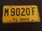 Kentekenplaat licenseplate Ohio 1971 USA, Verzenden, Gebruikt, Auto's