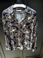 Studio Anneloes - RAGNA FLOWER SATIN BLOUSE - XXL, Studio Anneloes, Zwart, Maat 46/48 (XL) of groter, Nieuw