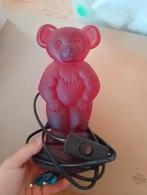 Teddy beer lamp rood glas, Ophalen of Verzenden, Zo goed als nieuw, Glas, Minder dan 50 cm