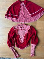 Toneelkleding verkleedkleding cape en top rood met roze, Ophalen of Verzenden, Kleding, Maat 36 (S), Gedragen