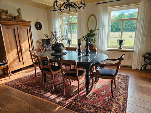 Biedermeier set van 8 eetkamerstoelen, Antiek en Kunst, Antiek | Meubels | Stoelen en Banken, Ophalen