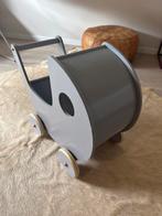 Houten Poppenwagen - Grijs, Ophalen of Verzenden, Zo goed als nieuw, Jongen of Meisje