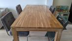 Eikenhouten / houten tafel 200 (l) x 90 (b) 78 (h), Huis en Inrichting, 50 tot 100 cm, 150 tot 200 cm, Gebruikt, Rechthoekig