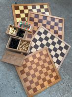 4 schaakborden en 2 setjes schaakstukken, Hobby en Vrije tijd, Gezelschapsspellen | Bordspellen, Een of twee spelers, Ophalen