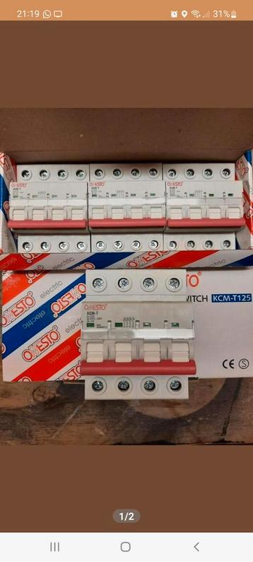Partij Onesto automaten 63A en 125A beschikbaar voor biedingen