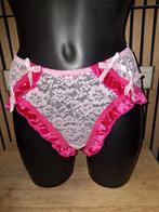 Sexy nieuwe transparante rood-witte Sissy-slip maat L, Kleding | Dames, Verzenden, Rood, Slip