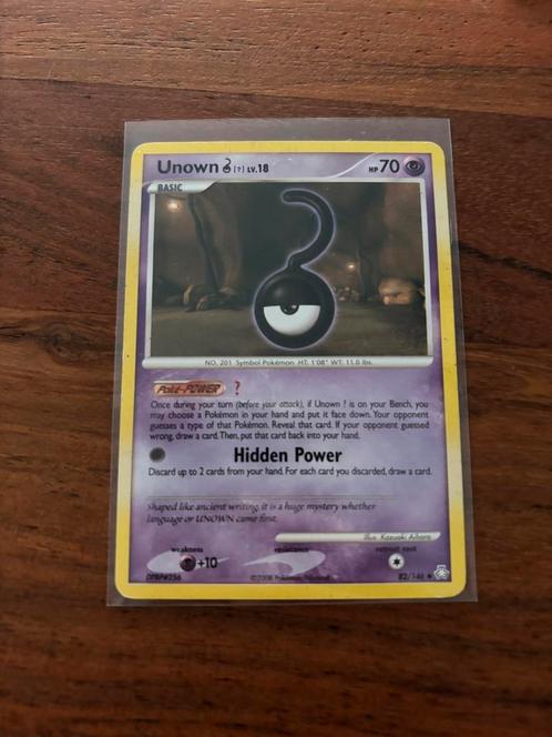 Unown #82/146 Legends Awakened 2008, Hobby en Vrije tijd, Verzamelkaartspellen | Pokémon, Zo goed als nieuw, Losse kaart, Ophalen of Verzenden