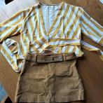 mooi set minirok suède look Zara met bolero-blouse Kaylla, Bruin, Maat 42/44 (L), Ophalen of Verzenden, Zo goed als nieuw