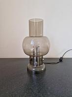 Vintage tafellamp design chroom space age rookglas, Ophalen of Verzenden, Zo goed als nieuw, Minder dan 50 cm