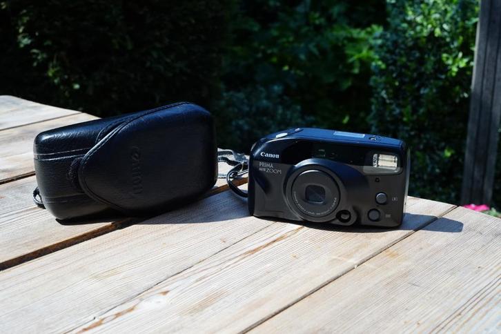 ✅ 📸 Canon Prima Auto Zoom & Tas - Top Compact, Audio, Tv en Foto, Fotocamera's Analoog, Gebruikt, Compact, Canon, Ophalen