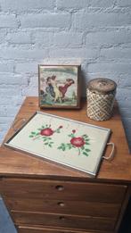 Oude blikken en serveerblaadje, Ophalen of Verzenden, Gebruikt, Overige