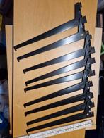 Duraline f-rail drager 9 stuks zwart, Ophalen, Zo goed als nieuw