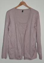 Oud roze 2 in 1 twinset vest met top maat L, Ophalen of Verzenden, Gedragen, Maat 42/44 (L), Roze