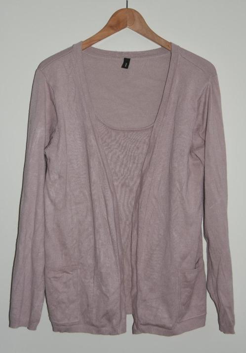 Oud roze 2 in 1 twinset vest met top maat L, Kleding | Dames, Truien en Vesten, Gedragen, Maat 42/44 (L), Roze, Ophalen of Verzenden