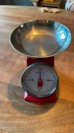 Retro keukenweegschaal rood, Witgoed en Apparatuur, Weegschalen, Ophalen, Zo goed als nieuw, Keukenweegschaal, Minder dan 10 kg