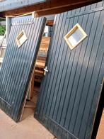 Set dubbele deuren 228x214cm bxh, Tuin en Terras, Tuinhuizen, Ophalen, Zo goed als nieuw, Hout, Schuur