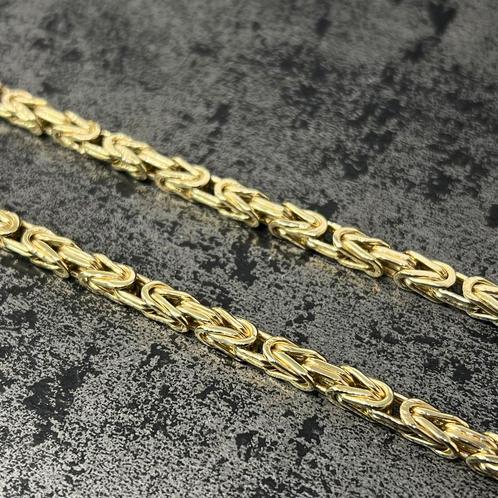 14k gouden koningsketting massief schakel, Sieraden, Tassen en Uiterlijk, Kettingen, Nieuw, Goud, Ophalen of Verzenden