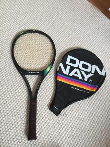 Vintage Donnay Tennis Racket met hoes Wood Graphite grip 2 beschikbaar voor biedingen