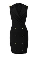 NIEUW! Zwarte military jurk met gouden knopen Coolcat XL, Zwart, Maat 46/48 (XL) of groter, Nieuw, Ophalen of Verzenden