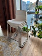 Ikea GLENN Barkrukken - Wit - 4x, Huis en Inrichting, Barkrukken, 2 krukken, Ophalen, Gebruikt, 60 tot 90 cm