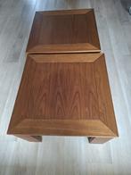 2x Salontafel noten, Huis en Inrichting, Tafels | Salontafels, Ophalen, Gebruikt, 50 tot 100 cm, Vierkant